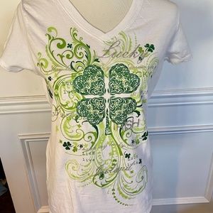 Luck of the Irish St Patty's V Neck Size Medium